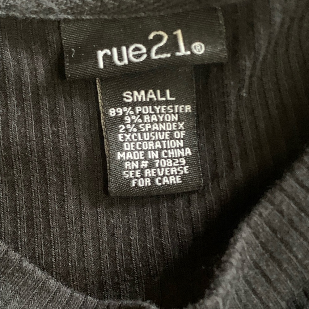 Rue 21 black ribbed knit dress - Picture 6 of 7